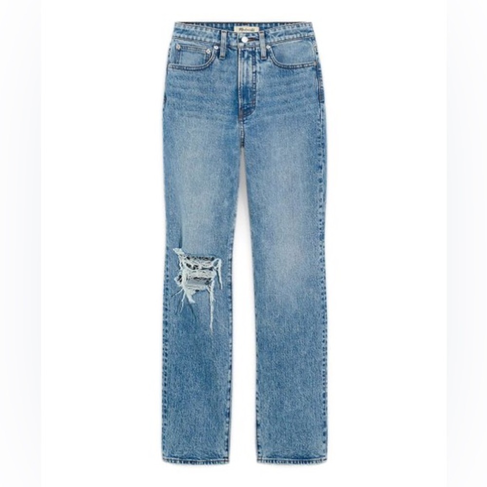 Madewell | Kingsbury Wash Blue Curvy Vintage-Style Straight-Leg Jeans